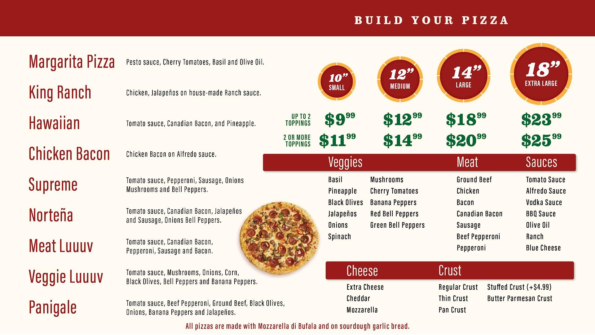Velarde Pizza and Daiquiris Togo