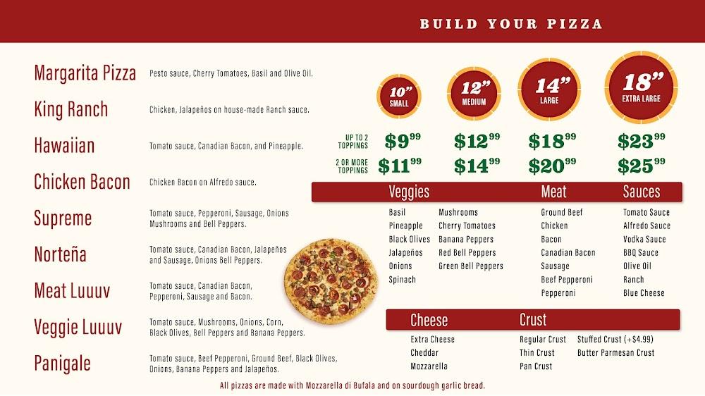 Velarde Pizza and Daiquiris Togo Coke